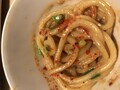 モチモチ麺に唐辛子やビールが合う合う♩
