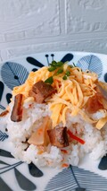 錦糸卵と豆苗を追加しました。