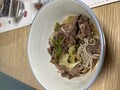 肉そばにアレンジしました。