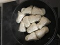 蒸し焼き中、もちもちしてます