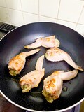 調理中！だんだんいい色になってきてます