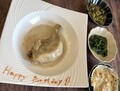 チキンフリカッセと野菜3種