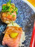 牛脂の脂をかけて♪