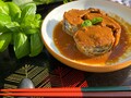さば味噌煮の盛りつけ