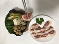 鴨鍋のしゃぶしゃぶ