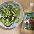 ブロッコリーにかけると映える色味のソース