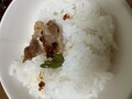 ご飯とお肉と共に