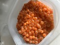 冷蔵庫で解凍してからご飯に乗せ食べました