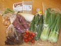 届いた食材です。一目見ただけで鮮度のよさがわかります。