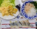 昆布〆、唐揚げ、たたき。