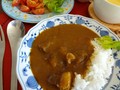メインはステーキ&カレー♪