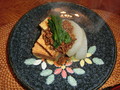 同封されていた料理帖の中から「大根と厚揚げのだし煮肉味噌添え」を作りました。京懐石のような優しい味です。