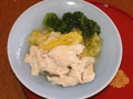 ささみと旬の白菜と菜の花の葛煮