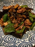 豚肉となすとピーマンのオイスター炒め