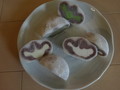 上…濃い抹茶　左下…ほうじ茶　右下…生クリーム　どれもお味のバランスが素晴らしいです。