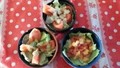 3種のドレッシングを食べ比べ