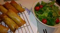 春巻きとグリーンサラダを作りました。