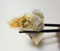 キムチ餃子。キムチがいっぱいです。