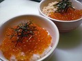 贅沢にたっぷりと載せていただきました。いくらはこれで約半分使用しました。