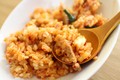 豚キムチ炒飯にしました。ピリっと美味しくて最高！