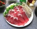 赤身も脂身も楽しめる希少で最高のしゃぶしゃぶ肉♪