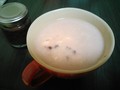 こちらは甘酒に加えてみました☆ぜんざいと甘酒のいいとこどり！