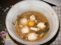 ロシア料理のカーシャの中に鶏つくねを入れて和風の味付けで。