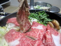 すき焼きで☆やわらかくとろけるお肉です！