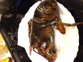 茹でる前。活きが良く動いています。