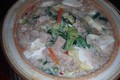 プルプルのもつに柔らかいすくい豆腐を組み合わせてみました。水っぽくならずに美味しくいただけました。